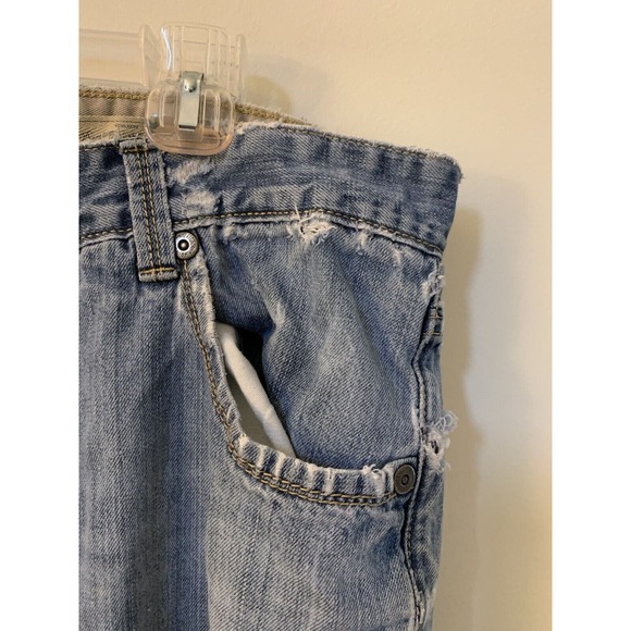 Tommy Hilfiger Mens 36 x 30 Premium Denim Jeans Straight Relax Distressed - Picture 13 of 16